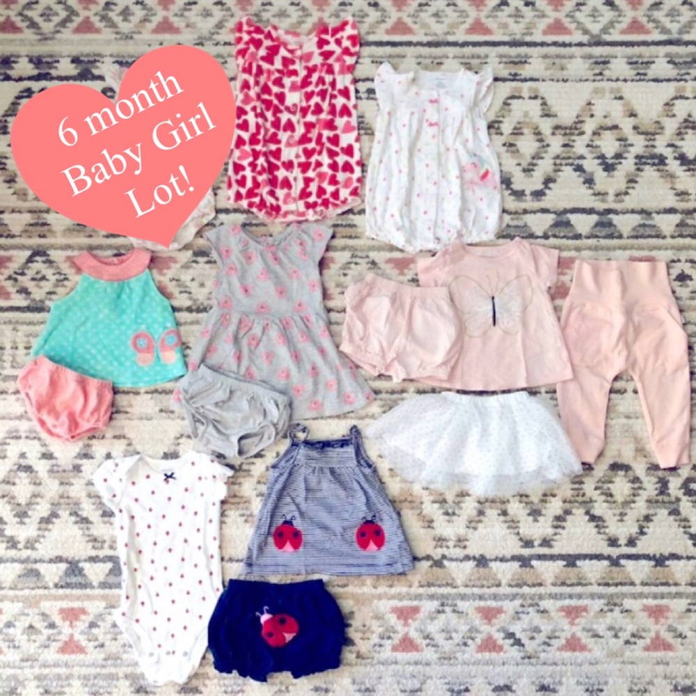 13 Piece Baby Girl Summer Clothes Lot -6 months